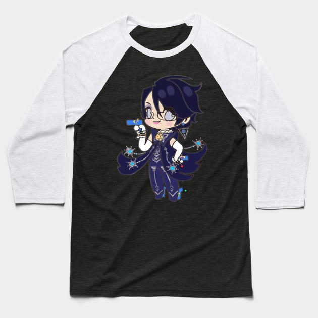 Chibi Bayonetta Baseball T-Shirt by OceanSummoner13